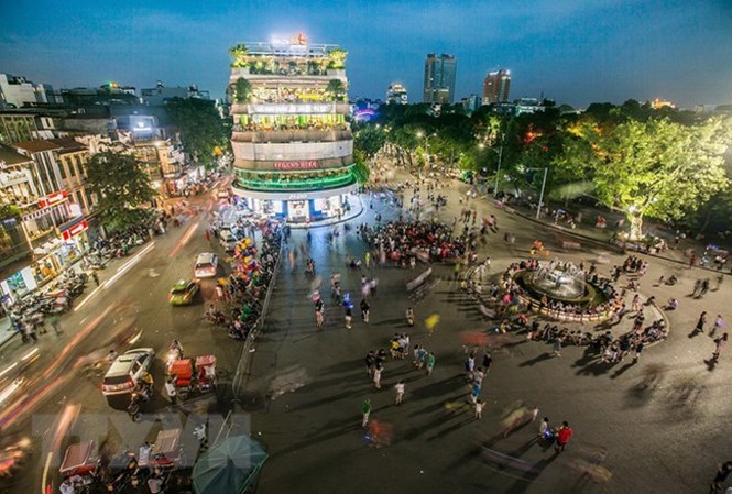 Mở rộng phố đi bộ Hồ Gươm, tăng cường không gian kết nối Không gian phố đi bộ quanh hồ Hoàn Kiếm