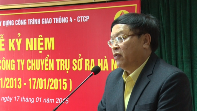 Hà Nội kỷ luật Phó TGĐ Cienco 4 và cựu Chủ tịch HĐTV Cienco 1 Ông Nguyễn Quang Vinh trong một lần phát biểu trên cương vị là lãnh đạo Cienco 4