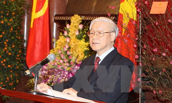 Quyết định phân công Ủy viên Bộ Chính trị, Ủy viên Ban Bí thư khóa XII Tổng Bí thư Nguyễn Phú Trọng. (Ảnh: Trí Dũng/TTXVN)