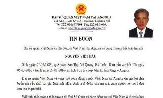 Hai người Việt Nam bị bắn chết tại Angola Hai người Việt Nam bị bắn chết tại Angola