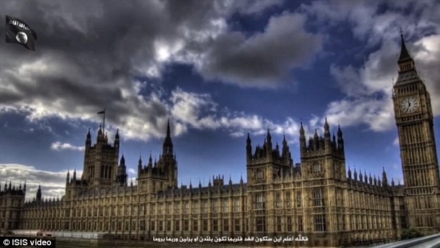 IS đe dọa tấn công London, Berlin và Rome Hình ảnh cắt từ video của IS đe dọa tấn công thủ đô các nước châu Âu. (Ảnh: Dailymail)