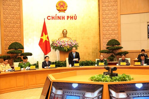 Kiểm tra khi thải xe máy, thu hồi phương tiện cũ nát ở Hà Nội và TPHCM Phó Thủ tướng Trương Hòa Bình phát biểu chỉ đạo hội nghị (ảnh L.S)