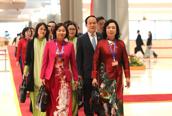 Đại hội Đảng lần thứ XIII họp phiên trù bị Các đại biểu đến dự Đại hội lần thứ XIII của Đảng. Ảnh: Như Ý