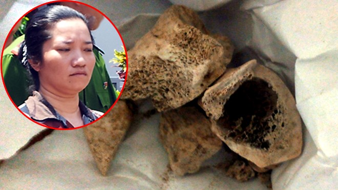 Không thể giám định ADN xương người trong vườn nhà bí thư xã Xương bà Hà đã bị đốt cháy và hung thủ Lê Thị Hường . Ảnh: Xuân Mai
