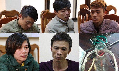 Chiêu đổi vàng giả lấy vàng thật của nhóm nghiện 5 thanh niên làm giả vàng thật và tang vật
