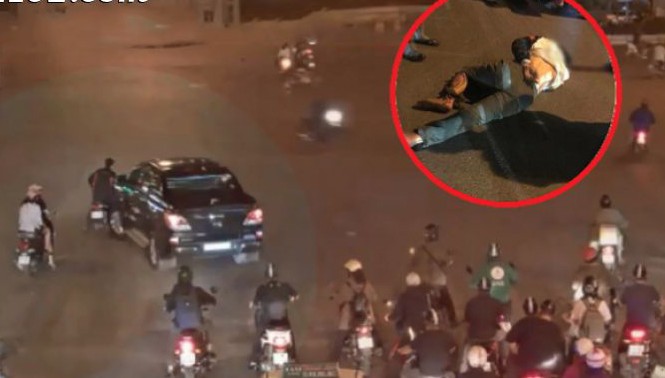 Bắt khẩn cấp tài xế 'xe điên' kéo lê người hàng trăm mét giữa phố Hiện trường vụ va chạm và nạn nhân sau 700m bị kéo lê