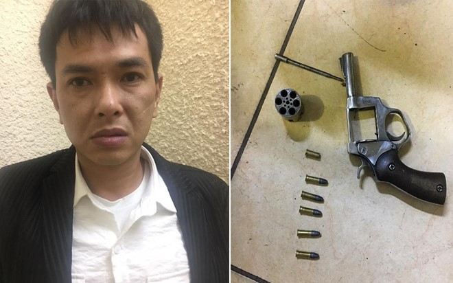Lời khai kẻ nổ súng cướp tiền ở chợ Long Biên Bị can Vũ Chí Chung và khẩu súng được anh ta sử dụng để gây án