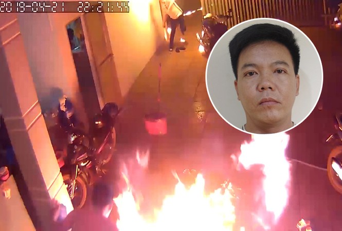 Tấn công bằng 'mưa' bom xăng, 4 người nhập viện Hiện trường vụ việc và nghi phạm Hiếu