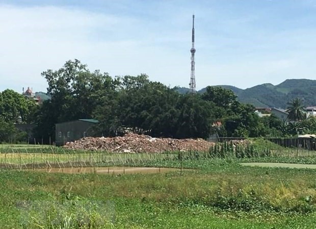 Khởi tố Chủ nhiệm Hợp tác xã về tội chống người thi hành công vụ Hiện trường xảy ra vụ việc. (Ảnh: Vũ Hà/TTXVN)