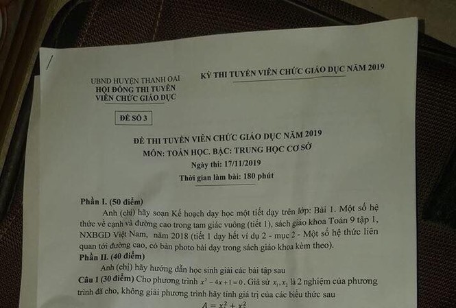 Giáo viên Hà Nội mất 3 giờ chờ đợi đề thi viên chức Giáo viên Hà Nội mất 3 giờ chờ đợi đề thi viên chức