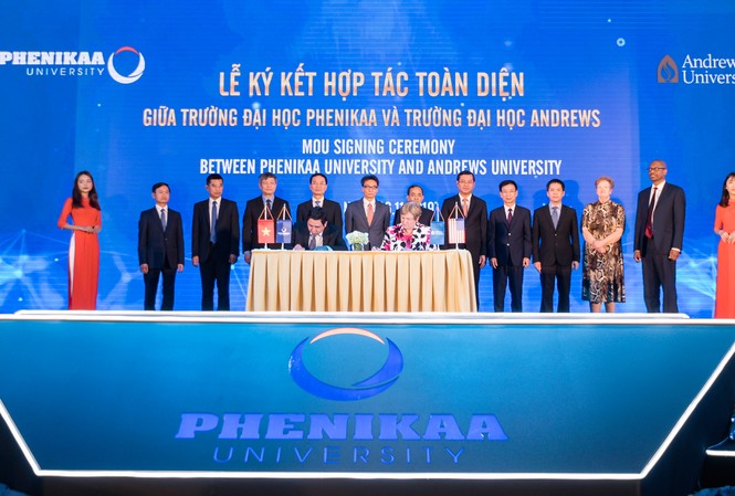 Công bố quỹ đổi mới sáng tạo Phenikaa 1000 tỷ đồng Tại buổi lễ, Trường ĐH Phenikaa đã Ký kết bản ghi nhớ hợp tác giữa Văn phòng các Chương trình trọng điểm cấp nhà nước thuộc Bộ Khoa học và Công nghệ và ĐH Andrews (Mỹ).