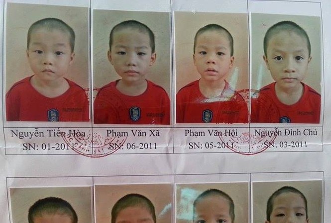 Bộ Công an tìm thân nhân 8 bé trai bị bán sang Trung Quốc Hình ảnh các cháu bé ở thời điểm hiện tại.