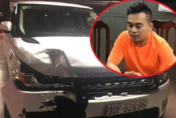 Tài xế Ranger Rover lái xe tháo chạy sau khi tông chết 2 người Lê Đình Tùng và chiếc xe gây tai nạn.