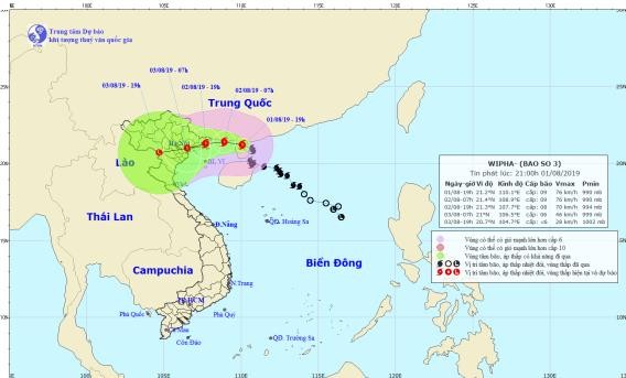 Bão số 3 khó lường, tối mai mới đổ bộ Quảng Ninh -Thái Bình Dự báo mới nhất về đường đi và vùng ảnh hưởng của bão số 3.