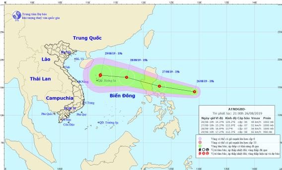 Xuất hiện áp thấp nhiệt đới gần Biển Đông, có thể hướng về miền Trung Xuất hiện áp thấp nhiệt đới gần Biển Đông, có thể hướng về miền Trung