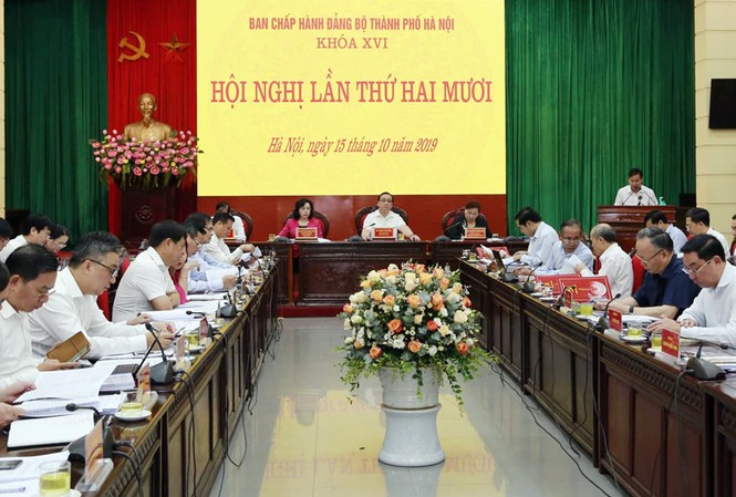 Kỷ luật sai phạm ở Ba Vì, Sóc Sơn, Phúc Thọ, Thạch Thất đúng quy định Hội nghị lần thứ 20 Ban Chấp hành Đảng bộ Hà Nội khóa XVI