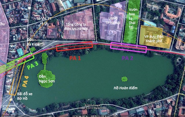 Hà Nội dự kiến vay 30.572 tỷ đồng làm tuyến đường sắt qua Hồ Gươm Vị trí đặt nhà ga C9 của tuyến đường sắt Nam Thăng Long - Trần Hưng Đạo nhận được nhiều ý kiến trái chiều thời gian qua