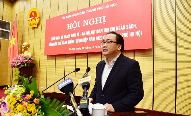 Bí thư Hà Nội Hoàng Trung Hải: Xử lý nghiêm, dứt điểm các vi phạm đã phát hiện Bí thư Thành ủy Hoàng Trung Hải phát biểu tại hội nghị. Ảnh: KTĐT