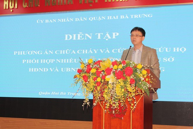 Ông Nguyễn Quang Trung làm Chủ tịch UBND quận Hai Bà Trưng Ông Nguyễn Quang Trung. Ảnh tư liệu