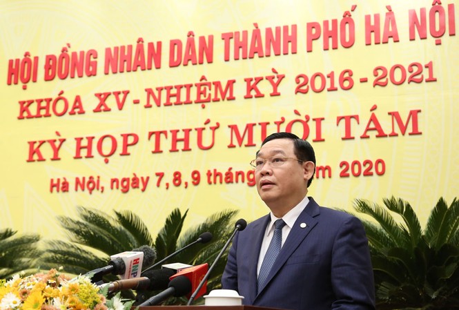 Bí thư Hà Nội: Giải quyết dứt điểm những vấn đề dân sinh bức xúc kéo dài Bí thư Thành ủy Hà Nội Vương Đình Huệ phát biểu tại Kỳ họp