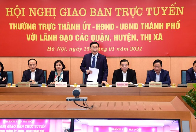 Bí thư Hà Nội: Giám đốc sở, bí thư quận huyện là 'tư lệnh', phải xốc vác việc chung Bí thư Thành ủy Hà Nội Vương Đình Huệ phát biểu tại hội nghị