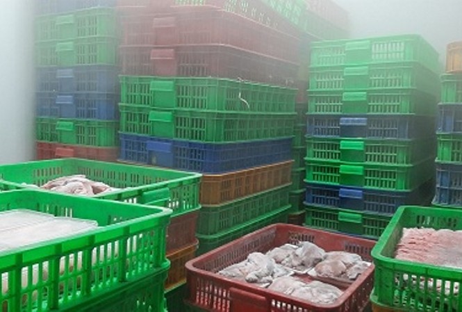 Hơn 5,5 tấn thịt, hải sản chứa trong bao tải không có nguồn gốc xuất xứ Hàng tấn thịt gia súc, gia cầm không rõ nguồn gốc