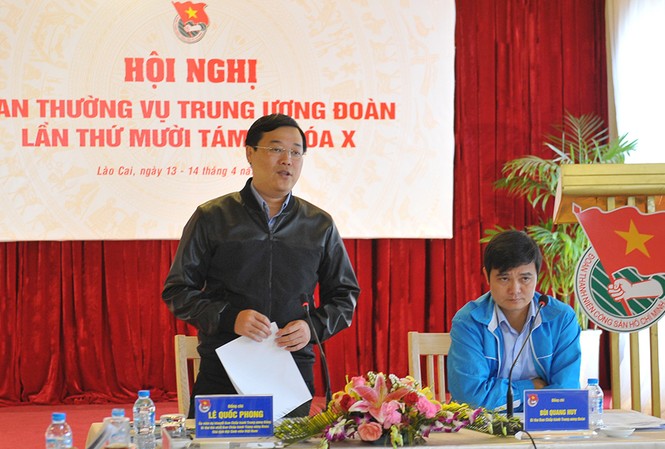 Tỷ lệ đại biểu đại hội Đoàn đảm bảo hợp lý, trẻ trung Bí thư thứ nhất T.Ư Đoàn Lê Quốc Phong chủ trì hội nghị