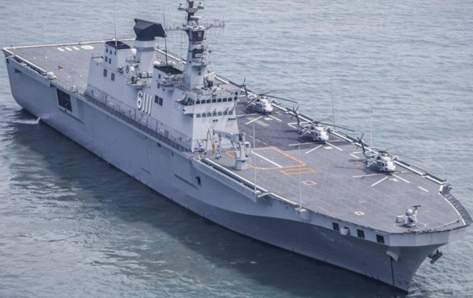 Tàu sân bay Hàn Quốc: Trang bị tận răng, lại thêm tiêm kích tàng hình Tàu lớp Dokdo của hải quân Hàn Quốc