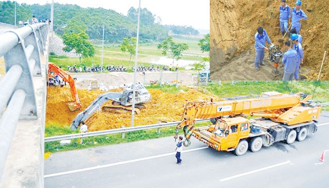 Bảy lần vỡ ống nước sạch sông Đà: Vỡ tiếp? Liên tiếp xảy ra sự cố vỡ đường ống nước sông Đà khiến người dân lo lắng, mất niềm tin. ảnh: Hà Thành