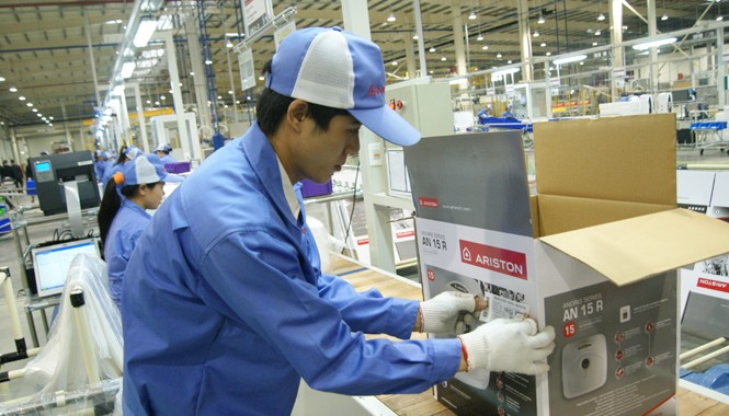 Làn sóng nhà đầu tư mới tới Việt Nam Nhà máy thứ 2 tại Việt Nam của Tập đoàn Ariston Thermo (Italia) vừa đưa vào hoạt động tại Bắc Ninh. Ảnh: L.H.V