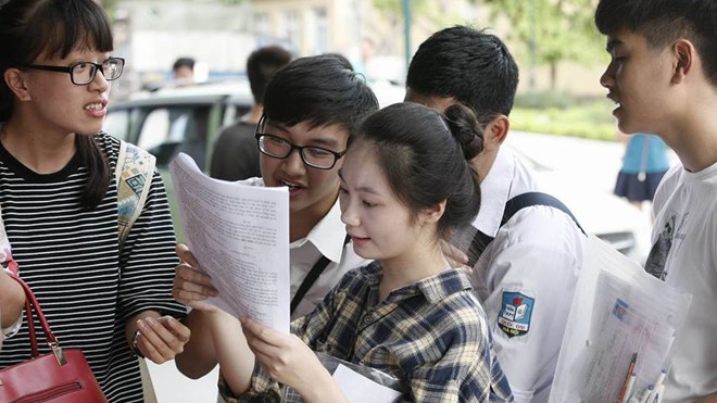 ĐH Thái Nguyên đang chấm hơn 40.000 bài thi Thí sinh dự thi kỳ thi THPT Quốc gia 2016. Ảnh: Như Ý