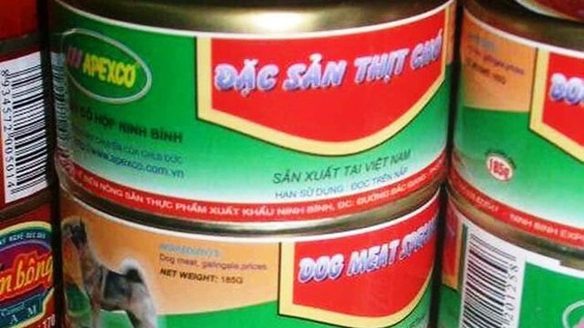 Xôn xao thịt chó đóng hộp tại Ninh Bình Xôn xao thịt chó đóng hộp tại Ninh Bình