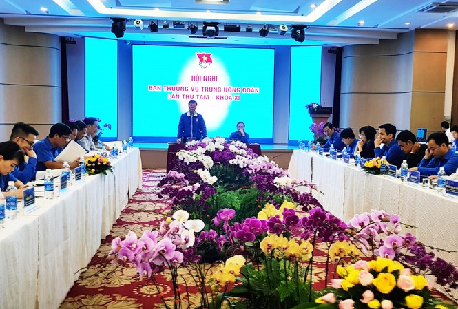Hội nghị Ban Thường vụ TƯ Đoàn: Phát huy mạnh mẽ ‘Năm thanh niên tình nguyện’ Quang cảnh hội nghị