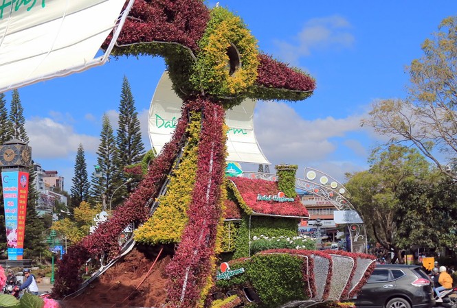 Trích xuất camera truy tìm kẻ trộm tiểu cảnh hoa của Festival Một khoảng trống nham nhở trên lưng chim sau khi bị lấy trộm hoa