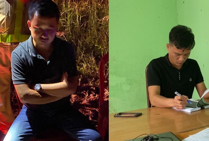 Hai phóng viên cưỡng đoạt tài sản ở Đắk Nông thế nào? Hải (trái) và Nhật tại cơ quan điều tra