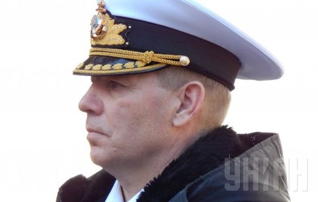 Bắt giam Tư lệnh hải quân Ukraine tại Crimea Tư lệnh hải quân Ukraine tại Crimea, Sergei Haiduk. Ảnh: Unian