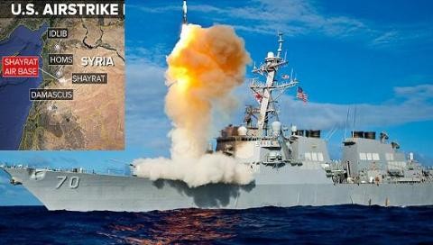 Hé lộ lý do phòng không Nga ‘làm ngơ’ cho Tomahawk tấn công Syria Ảnh: US Navy