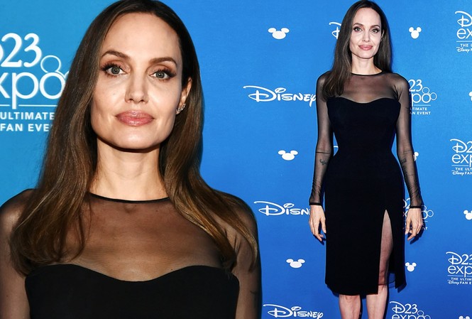 Angelina Jolie diện đầm cocktail cắt xẻ gợi cảm Angelina Jolie diện đầm cocktail cắt xẻ gợi cảm