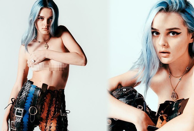 Nữ ca sĩ 2k nóng bỏng của làng nhạc Mỹ bán nude táo bạo Hình ảnh này được chia sẻ trên Instagram của tạp chí V và tag nữ ca sĩ.