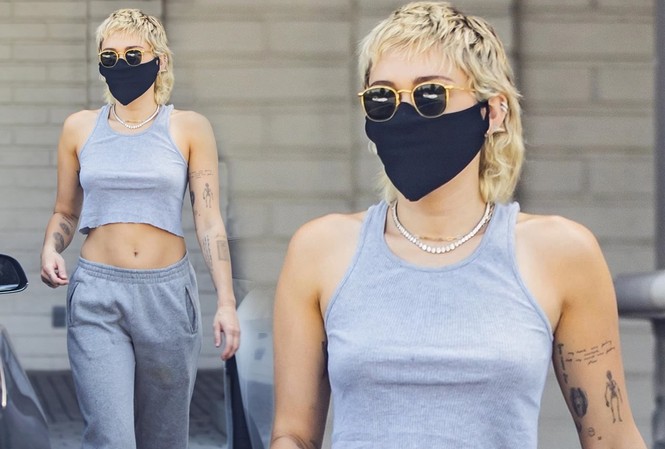 Miley Cyrus lại diện mốt không nội y xuống phố Miley Cyrus lại diện mốt không nội y xuống phố