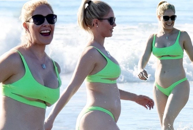 Heidi Montag mặc bikini phô dáng nảy nở, lộ chân ngực Heidi Montag mặc bikini phô dáng nảy nở, lộ chân ngực