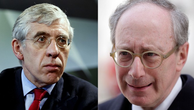 Hai chính khách Anh dính bẫy nhà báo Ông Jack Straw (trái) và ông Malcolm Rifkind là những chính trị gia có tầm ảnh hưởng lớn ở Anh. Ảnh: IBTimes - Getty Images.