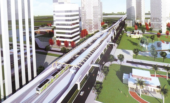 Thêm 14 tuyến đường sắt đô thị và buýt nhanh Ngoài hai tuyến đang thi công, Quy hoạch GTVT Hà Nội còn có 7 tuyến ĐSĐT khác sẽ được xây dựng. Ảnh: Trọng Đảng.
