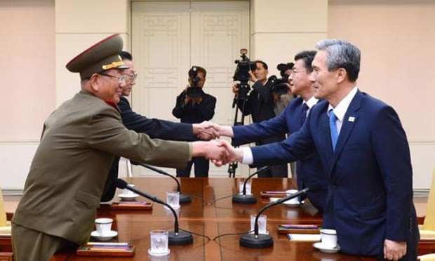 Hai miền Triều Tiên ngừng hành động đối đầu Hai miền Triều Tiên ngừng hành động đối đầu