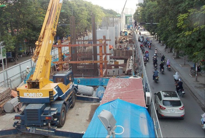 Dấu hiệu vi phạm luật ở Dự án đường sắt đô thị tuyến Nhổn - ga Hà Nội Hạng mục rà phá bom mìn, di chuyển cây xanh tại phố Kim Mã được triển khai năm 2018