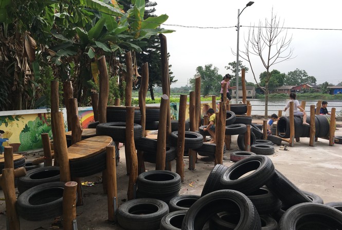 Hành trình giành sân chơi trong phố Sân chơi Nhà văn hóa Hà Lỗ (Đông Anh) do TPG thi công được UNESCO VN trao giải 3 về Nghệ thuật tái chế