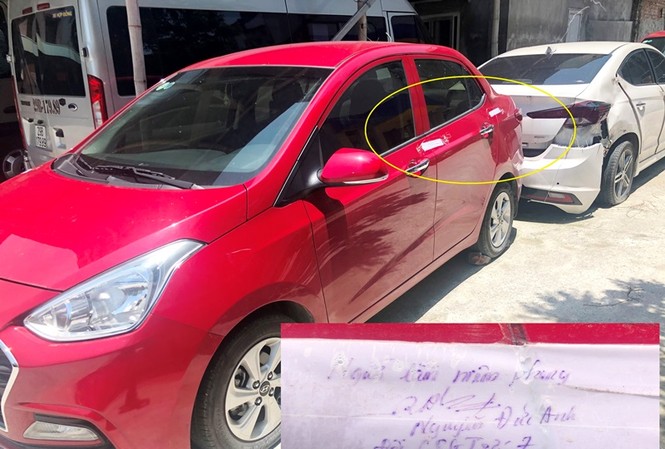 Vụ dùng bãi không phép làm nơi “giam” nghìn xe vi phạm: Công an nói gì? Một số xe vi phạm có bút tích niêm phong của đại diện Phòng CSGT Hà Nội tại bãi xe Hà Cầu