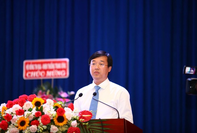 Đổi mới công tác thi đua, khen thưởng gắn với học tập, làm theo Bác Anh Lê Quốc Phong, Bí thư thứ nhất T.Ư Đoàn phát biểu tại Đại hội, ngày 18/8. Ảnh: P.V