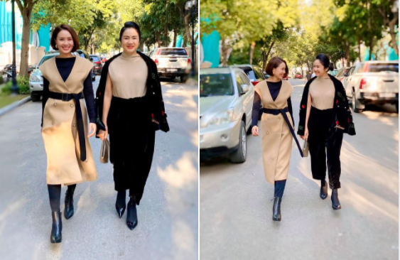Hồng Diễm sành điệu trẻ trung bên diễn viên Nguyệt Hà Hồng Diễm sành điệu trẻ trung bên diễn viên Nguyệt Hà
