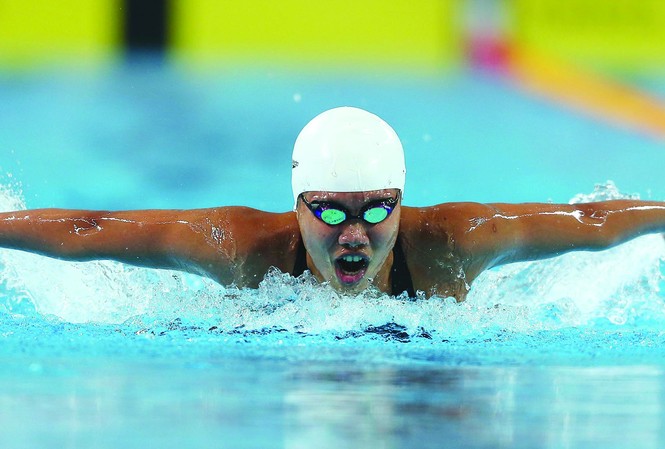 Ánh Viên có thể lập kỷ lục mới tại SEA Games 30 Vận động viên Ánh Viên trên đường đua Ảnh: H.V